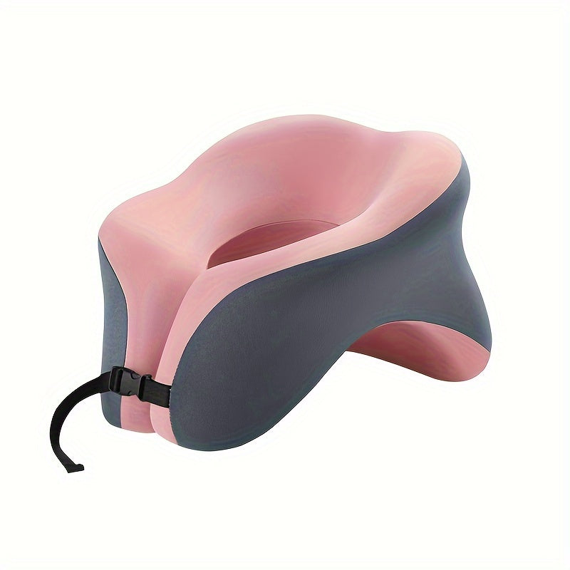 1pc Ergonomic U-Shaped Nap Pillow, Portable & Machine Washable, Comfortable for Office, Student, And Travel Use, Available In Blue, Gray, Pink,  Ergonomic Design, Lightweight Pillow, Breathable Material, Soft Fabric, Frequent Travelers, Professionals