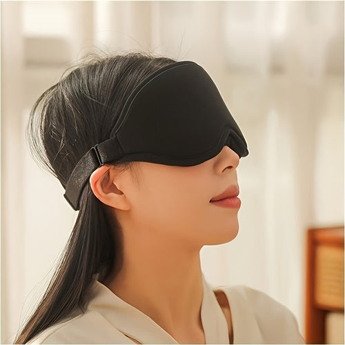 2pcs High-quality 3D Three-dimensional Sponge Eye Mask Unisex Eye Mask Simple Blackout Eye Mask Nose Pad Eye Mask Sleeping Suitable for Office Business Travel Flight Rest Space Eye Mask Fatigue Eye Mask