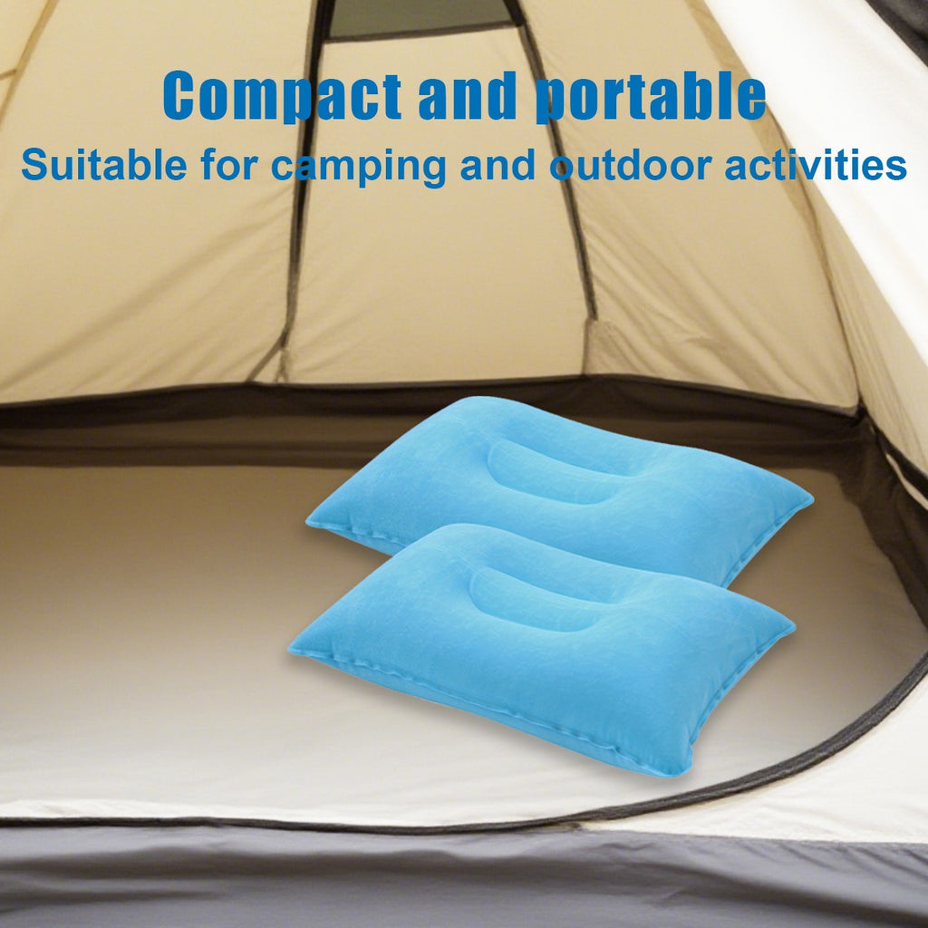 Travel Multi-Functional Inflatable Pillow Set(2-Pack)- Compact Essential, Provides Neck and Lumbar Support, Suitable for Office, Car, Camping, Hiking, and Naps. Suitable for Providing Neck Support on Airplanes, During Office Breaks, and Outdoor Act