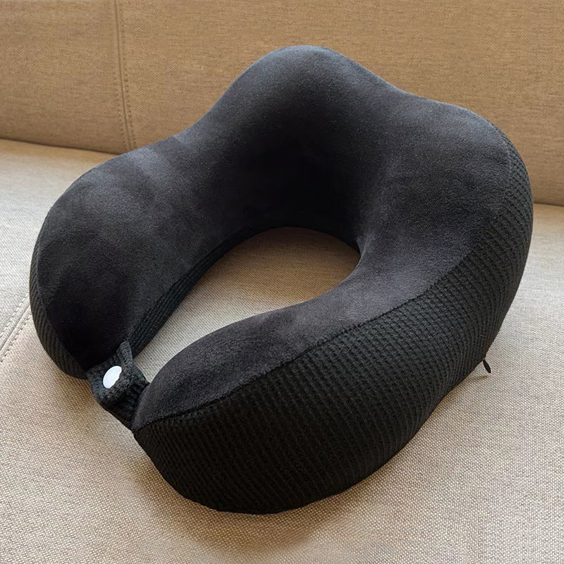 U-Shaped Pillow Memory Cotton Hump Slow Rebound Lunch Break Neck Pillow Travel U-Shaped Neck Pillow Logo Mesh Cloth U-Shaped Pillow