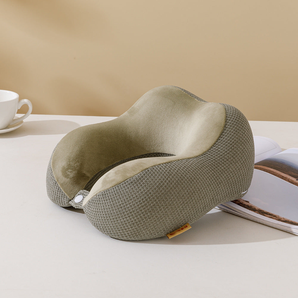 U-Shaped Pillow Memory Cotton Hump Slow Rebound Lunch Break Neck Pillow Travel U-Shaped Neck Pillow Logo Mesh Cloth U-Shaped Pillow