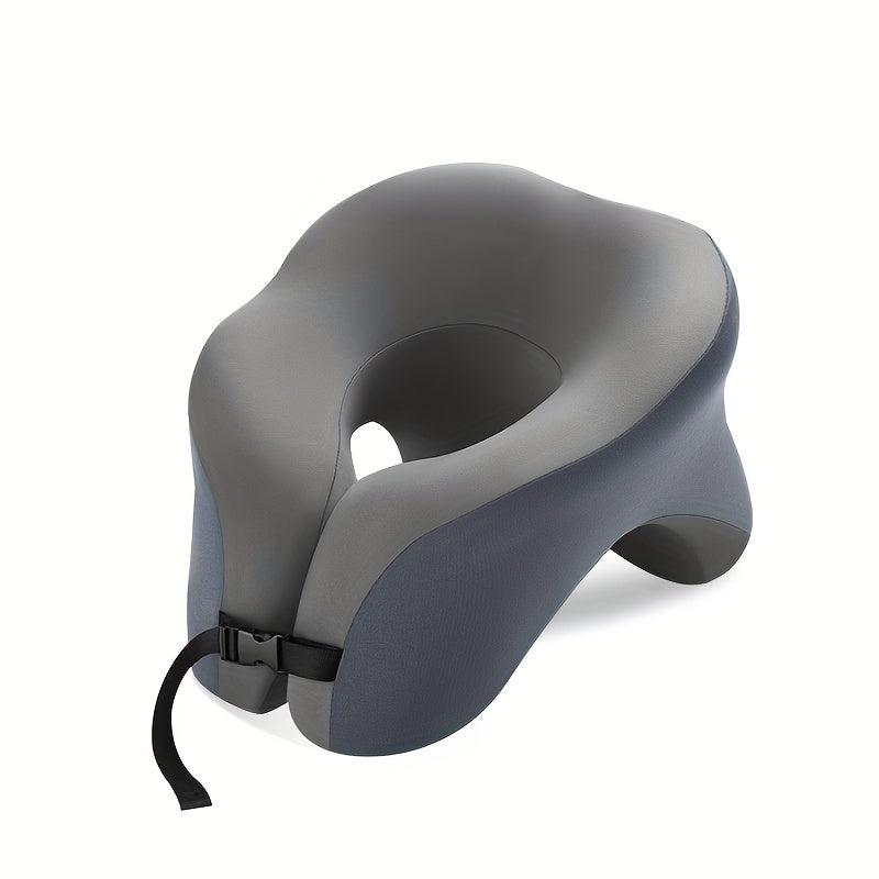 1pc Ergonomic U-Shaped Nap Pillow, Portable & Machine Washable, Comfortable for Office, Student, And Travel Use, Available In Blue, Gray, Pink,  Ergonomic Design, Lightweight Pillow, Breathable Material, Soft Fabric, Frequent Travelers, Professionals