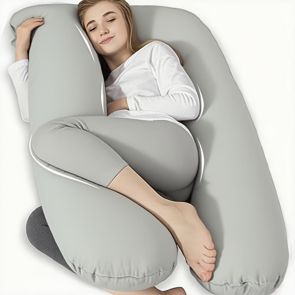 Full Body Pregnancy Pillow - Large U-Shaped 3D Belly Support with Memory Foam, Maternity Bed Pillow for Back, Hips, Legs & Postpartum Nursing, Adjustable C-Shaped\u002FL-Silhouette, Lightweight Plush Filling - Ideal Gift for Expecting Moms