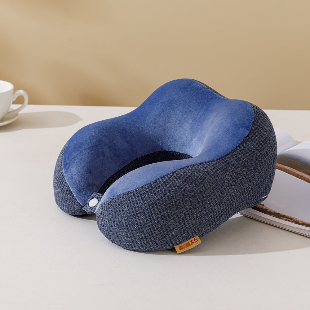 U-Shaped Pillow Memory Cotton Hump Slow Rebound Lunch Break Neck Pillow Travel U-Shaped Neck Pillow Logo Mesh Cloth U-Shaped Pillow