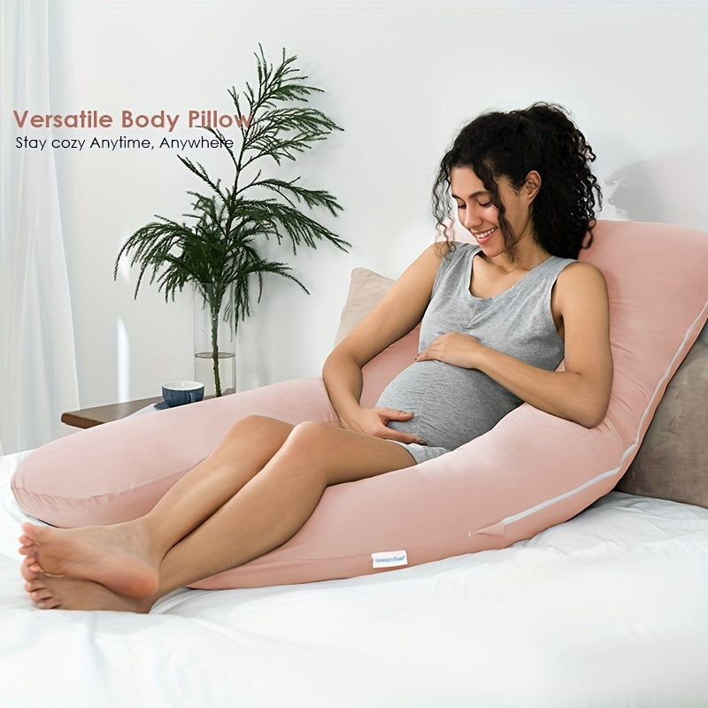 Classic U-Shaped Maternity Pillow, Pillowcase Made of Viscose from Bamboo, Y Soft, 360° Body Support, Cooling Sleep All Night