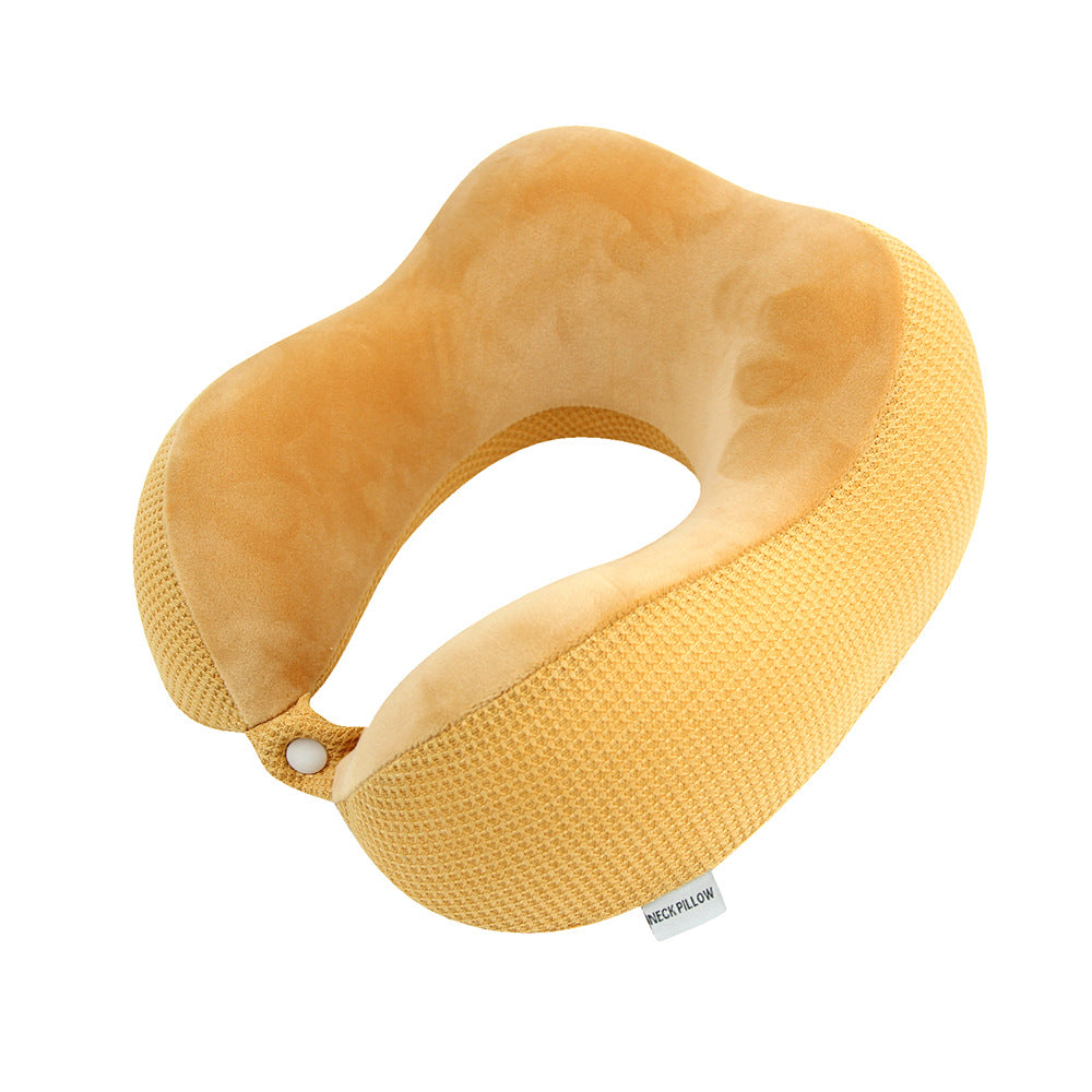 U-Shaped Pillow Memory Cotton Hump Slow Rebound Lunch Break Neck Pillow Travel U-Shaped Neck Pillow Logo Mesh Cloth U-Shaped Pillow
