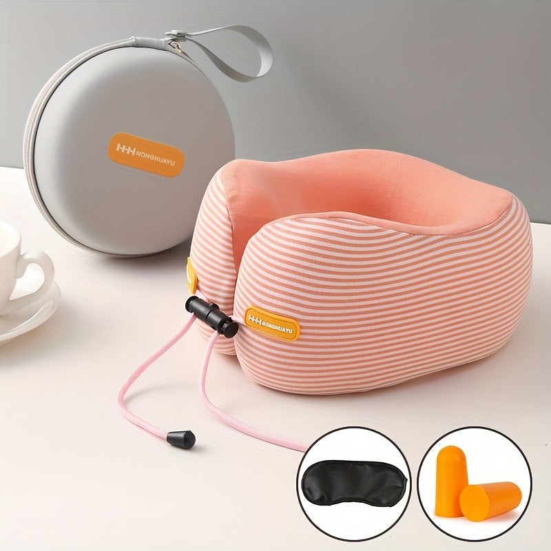 Memory Cotton U-Shaped Pillow Travel Neck Pillow Airplane Sleeping Pillow Neck Pillow Cervical Spine Neck Pillow Portable U-Shaped Pillow