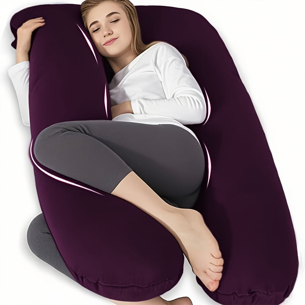 Full Body Pregnancy Pillow - Large U-Shaped 3D Belly Support with Memory Foam, Maternity Bed Pillow for Back, Hips, Legs & Postpartum Nursing, Adjustable C-Shaped\u002FL-Silhouette, Lightweight Plush Filling - Ideal Gift for Expecting Moms