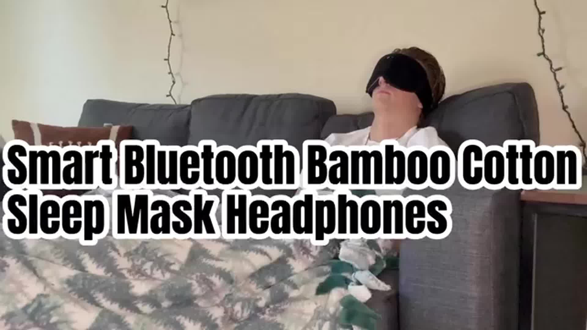 White Noise Bluetooth Sleep Mask Headphones with 3D Weighted Hot\u002FCold Relax Gel Eye Mask, Detachable Bamboo Cover. Set Includes Two 3D Detachable Eye Masks. Perfect Birthday Gift or Valentine's Day Present. Built-in 29 White Noise Options