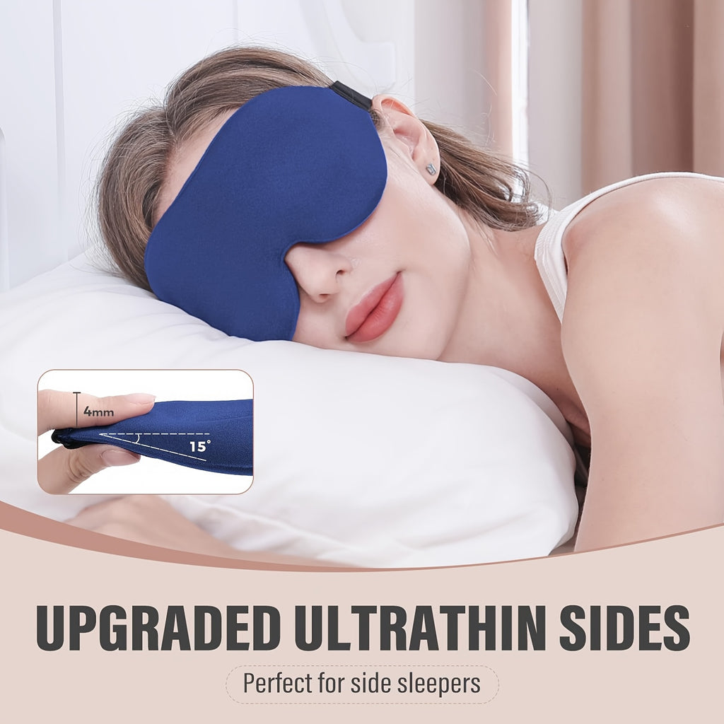 4pcs 3D Three-dimensional Eye Mask, Light-blocking Sleep Mask, Zero Pressure, Non-pressurizing on the Eyes, Breathable, Eye Protection, Sleep Aid, Suitable for Travel and Naps, Unisex, Can Be Used with Earplugs to Create a Complete Immersive Resting