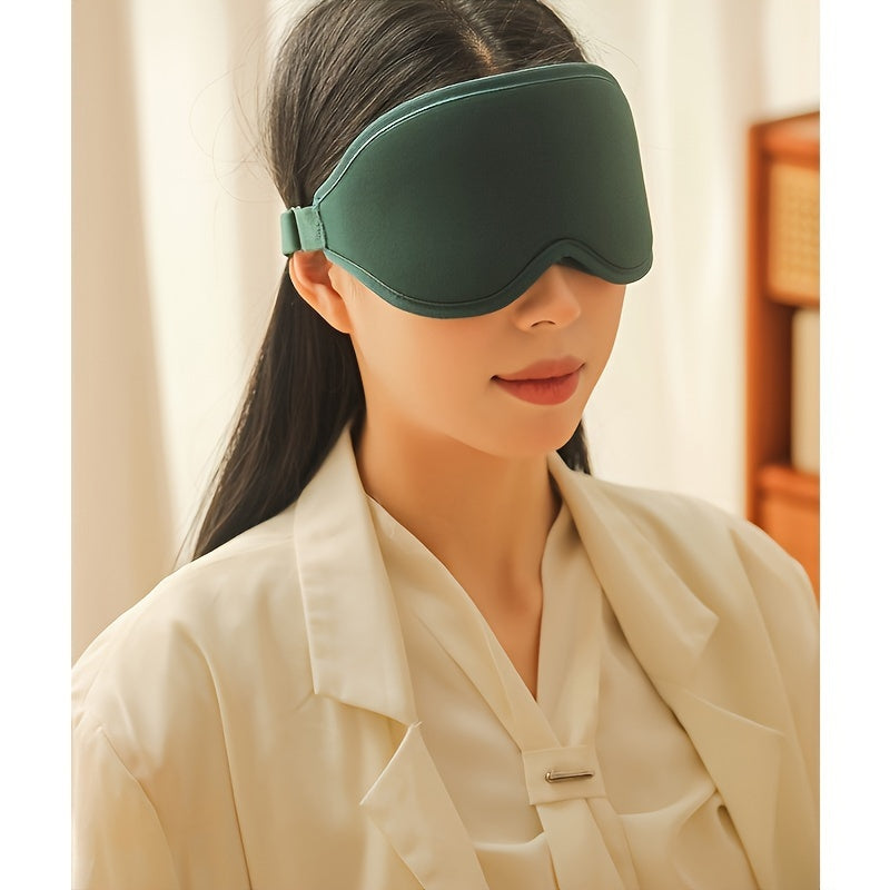 2pcs High-quality 3D Three-dimensional Sponge Eye Mask Unisex Eye Mask Simple Blackout Eye Mask Nose Pad Eye Mask Sleeping Suitable for Office Business Travel Flight Rest Space Eye Mask Fatigue Eye Mask