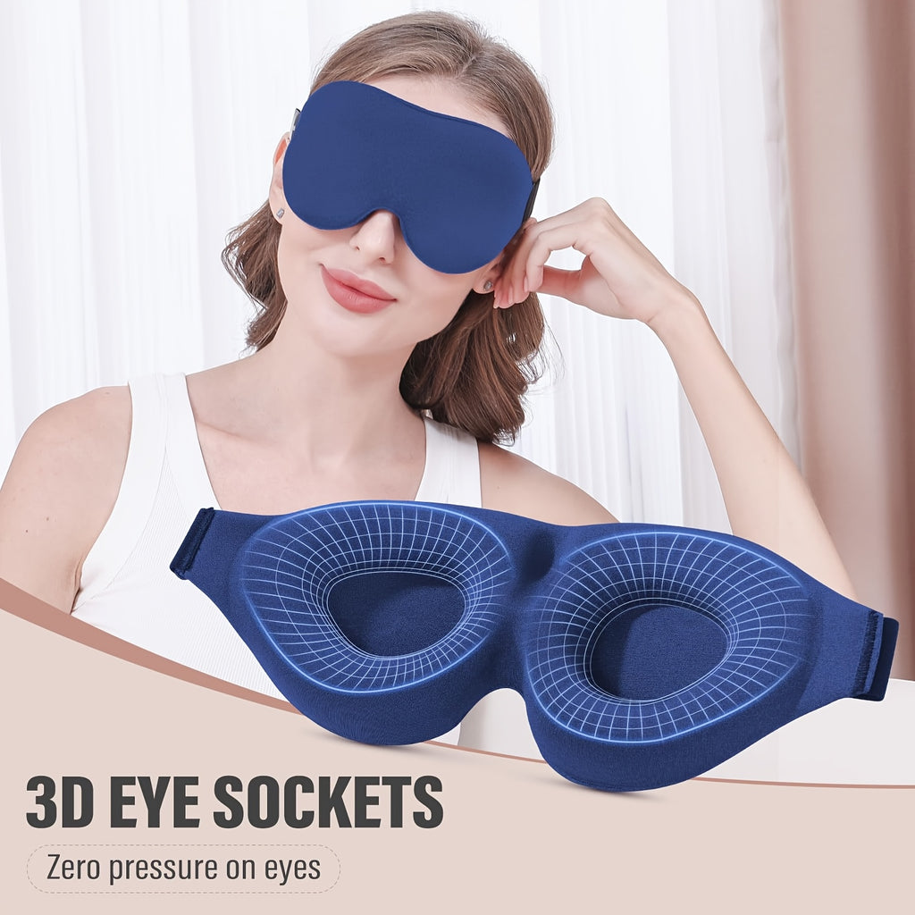 4pcs 3D Three-dimensional Eye Mask, Light-blocking Sleep Mask, Zero Pressure, Non-pressurizing on the Eyes, Breathable, Eye Protection, Sleep Aid, Suitable for Travel and Naps, Unisex, Can Be Used with Earplugs to Create a Complete Immersive Resting