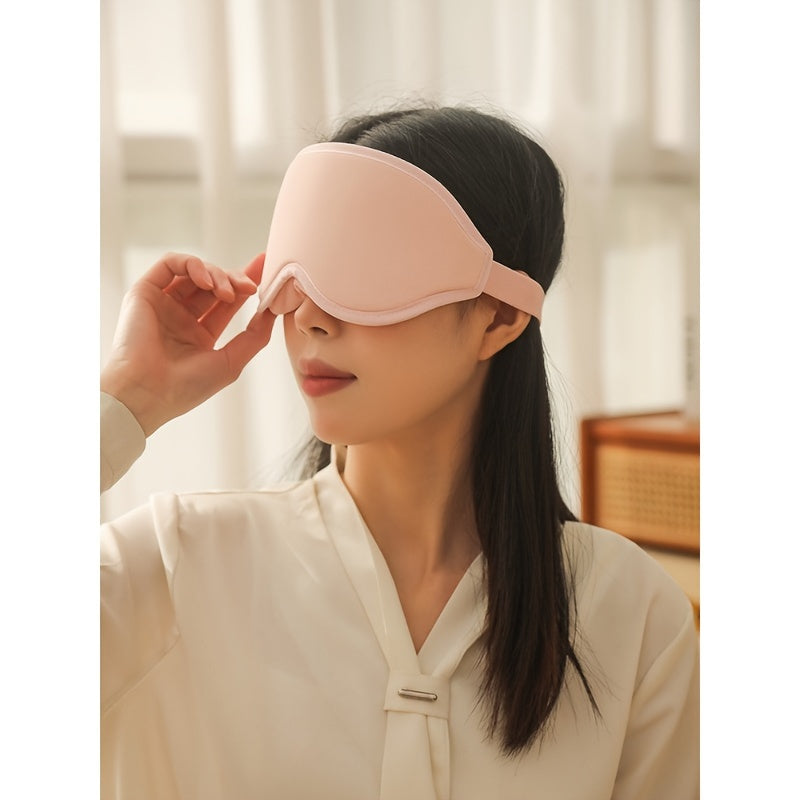 2pcs High-quality 3D Three-dimensional Sponge Eye Mask Unisex Eye Mask Simple Blackout Eye Mask Nose Pad Eye Mask Sleeping Suitable for Office Business Travel Flight Rest Space Eye Mask Fatigue Eye Mask