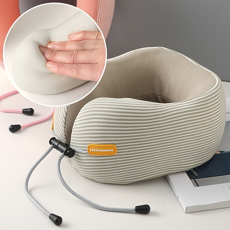 Memory Cotton U-Shaped Pillow Travel Neck Pillow Airplane Sleeping Pillow Neck Pillow Cervical Spine Neck Pillow Portable U-Shaped Pillow