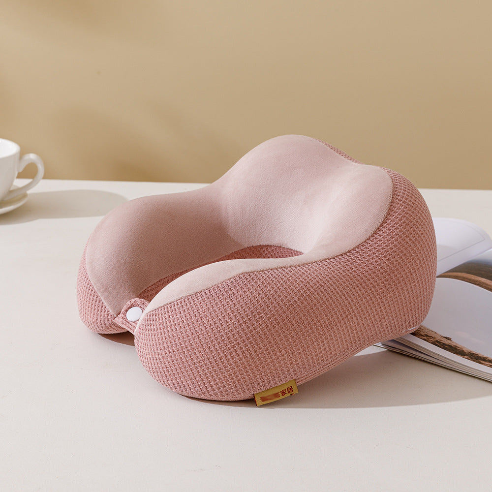 U-Shaped Pillow Memory Cotton Hump Slow Rebound Lunch Break Neck Pillow Travel U-Shaped Neck Pillow Logo Mesh Cloth U-Shaped Pillow