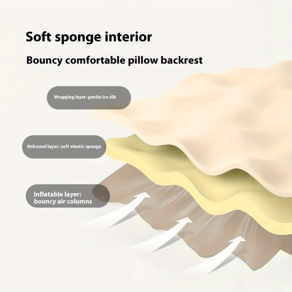 Mountainhiker Inflatable Pillow - Camping Essentials | Soft Texture Pillow - All-Season Comfort for Camping And Travel - Soft, Quiet, Washable - Multi-Position Sleeping Pad