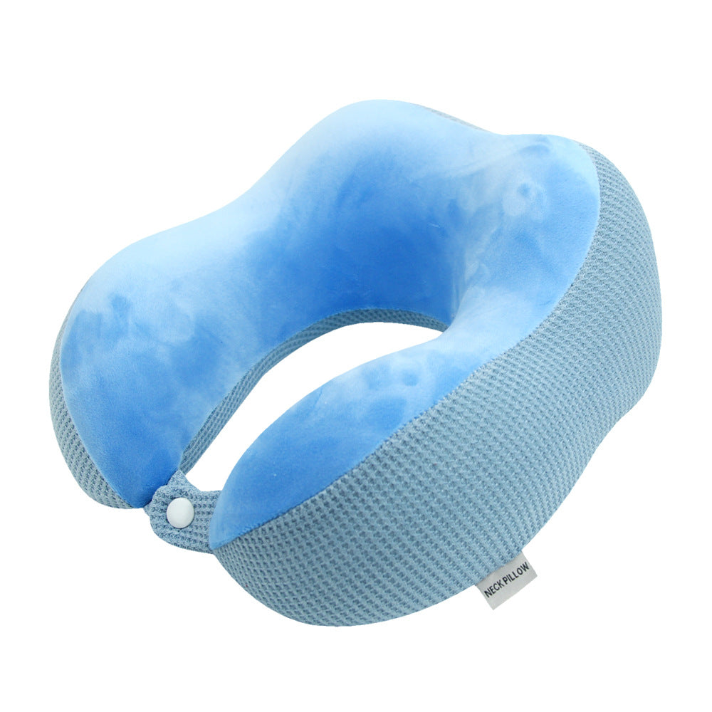 U-Shaped Pillow Memory Cotton Hump Slow Rebound Lunch Break Neck Pillow Travel U-Shaped Neck Pillow Logo Mesh Cloth U-Shaped Pillow
