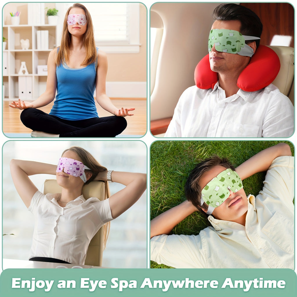 96 Pack Steam Eye Mask Disposable Self Heating Warm Compress, Unscented Lavender Rose Scented for Women Men Sleep Spa Travel Relaxing Gift