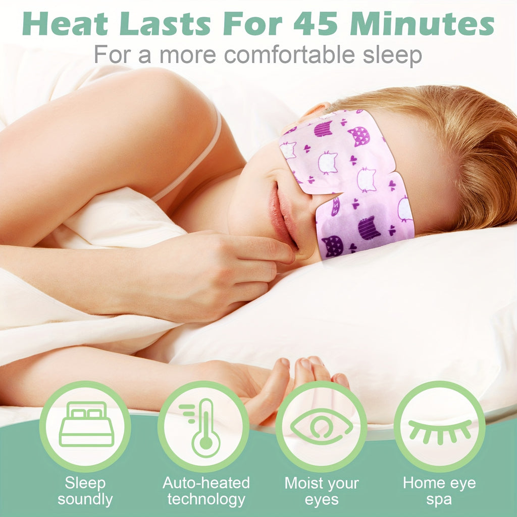 96 Pack Steam Eye Mask Disposable Self Heating Warm Compress, Unscented Lavender Rose Scented for Women Men Sleep Spa Travel Relaxing Gift